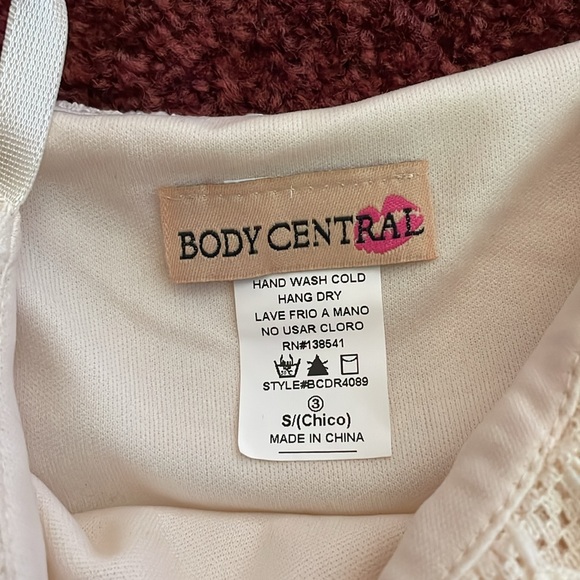 Body Central Spaghetti Strap Cream Lace Dress - Picture 2 of 4